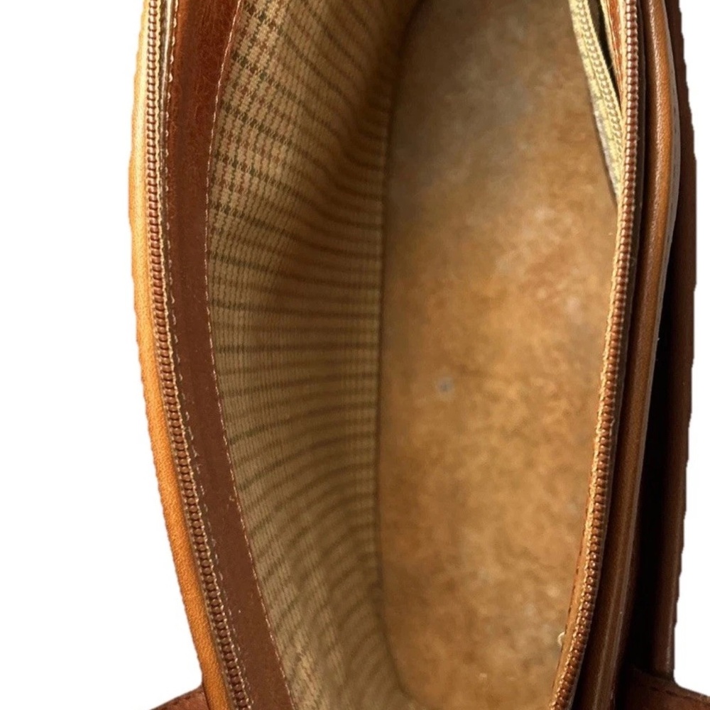 Brighton Leather Handbag Retired Brown Textured Pebbled Boxy Shoulder Bag - Picture 9 of 16